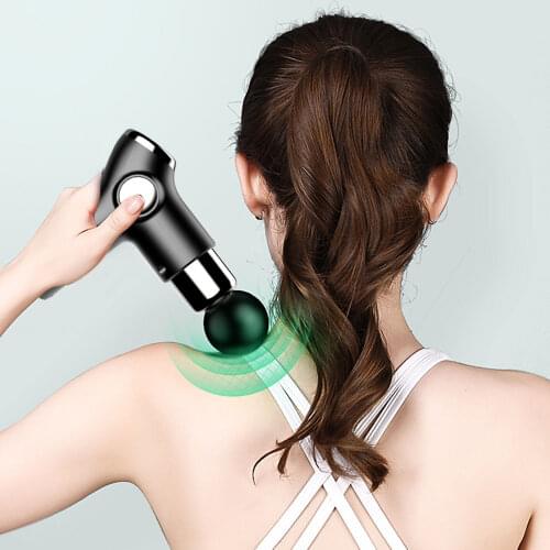 1800mAh Mini Massage Gun Portable Deep Muscle Exercise Relaxation Electric Massager LCD Fascia Gun Health Care Fitness Equipment