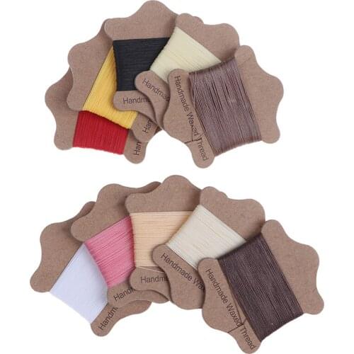 20m/Roll Handmade Flat Waxed Sew Wax line Thread Cord Hand Stitching For DIY Leather Sewing Thread Sewing Craft Tool Dia 0.45mm