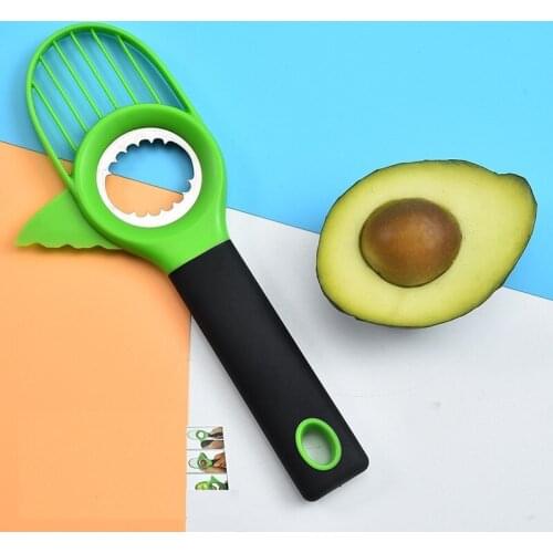 3 In 1 Avocado Cutter Slicer Avocado Pitter With Silicon Grip Handle Vegetable And Fruit Gadgets Kitchen Tools
