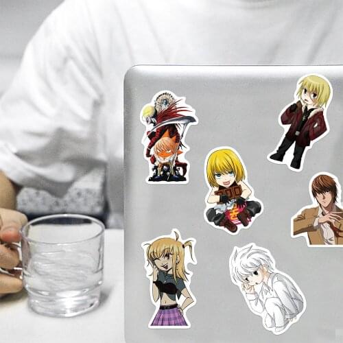 50pcs Death Note Mobile Phone Case Waterproof Stickers Guitar Skateboards DIY Decoration Decals Classic Anime Not repeating Toys