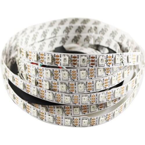 5mX High quality WS2812B digital flexible 5050RGB LED strip DC5V 60LEDs/m 60Pixels/m white /black PCB free shipping