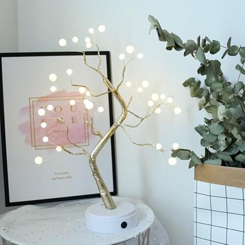 36/108 LEDs USB Powered Bonsai Tree Light Copper Wire String Table Lamp Night Lights for Bedside Wedding Xmas Home Indoor Decor