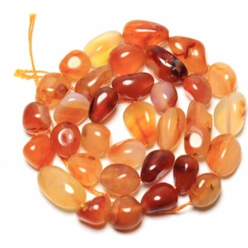 Wholesale Gravel irregular Shape 9-12 mm Natural Red Agat e Stone Beads For Jewelry Making DIY Bracelet Necklace Strand 15