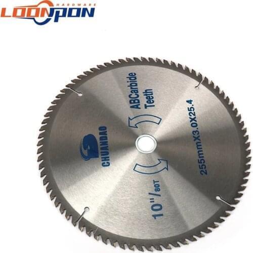 10inch Circular Saw Blade Wood Cutting Disc Carbide Blade 30/40/60/80/100/120T Woodworking Tool Sharpener Tips Wood/ metal