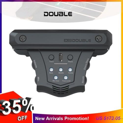 DOUBLE Acoustic Guitar Pickup G0 Chorus Delay Effects Reverb Magnetic Resonance Pickups for 39-42 Inch Guitar