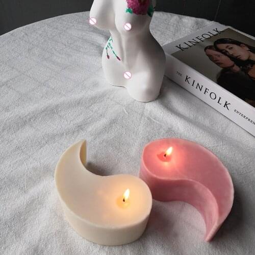 Perfect Symmetrical Tai Chi Fish Silicone Candle Mold for Handmade Desktop Decoration Resin Aromatherapy Candle Silicone Mold