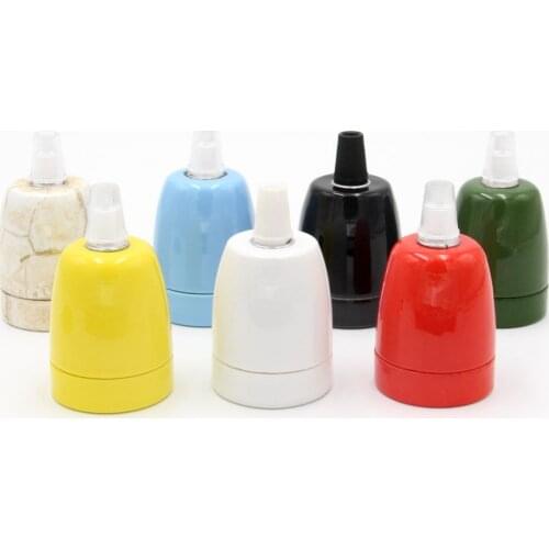 20 Pieces Ceramic Lamp Holder Threaded Blub Light Socket E27 Fittings