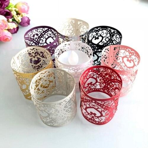 Special Festival Home Decor Hollow Lampshade Set For Candle Light Laser Cut Hollowed-out Decorative Wraps Lamp Covers 50/Pack
