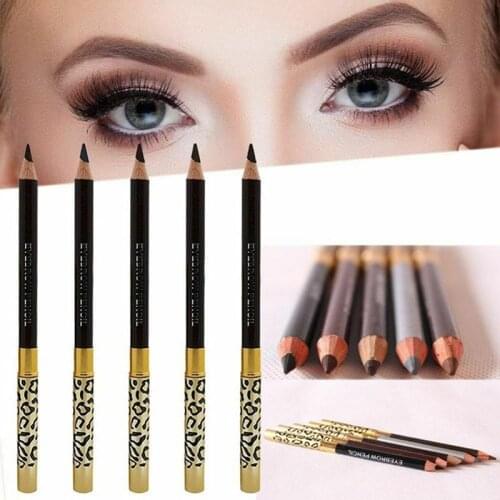 5 Colors Leopard Eyebrow Pencil Double Head With Brush Waterproof Sweatproof Eyebrow Pencil MA