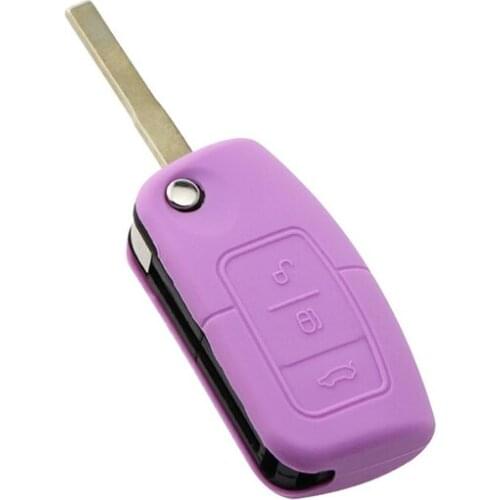 My Good Car Hot Rubber 3 Key Button Key Case Key Bag Key Cover for Ford Fiesta Ecosport Focus 2 Car Accessories
