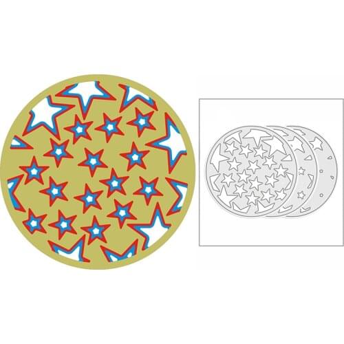 New 2021 Layering Starry Circles Metal Cutting Dies for DIY Scrapbooking and Card Making Decorative Embossing Craft No Stamps