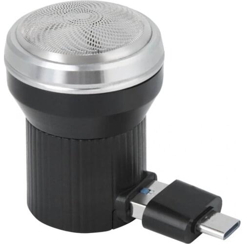 Mini Portable Smart Phone USB Shaver Shaving Tool with Adapter for Men Gift Mini Shaver Micro Adapter