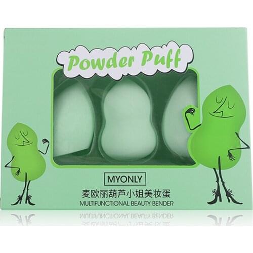 3pcs Makeup Sponge Professional Cosmetic Puff For Foundation Concealer Cream Make Up Soft Cute Fruit Dry And Wet Dual Use Sponge