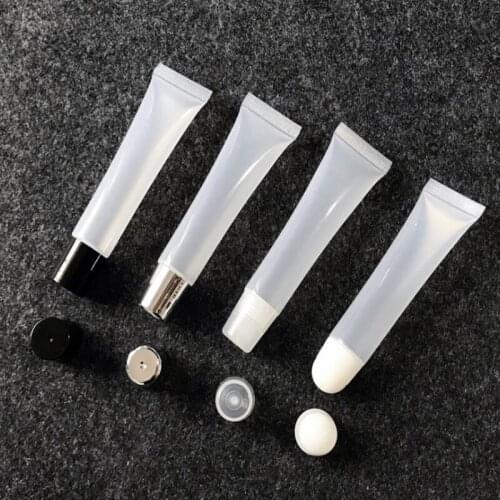 50pcs/lot 10ml 15ml 20ml Empty Lipstick Tube,Lip Balm Soft Hose,Makeup Squeeze Sub-bottling,Clear Lip Gloss Container