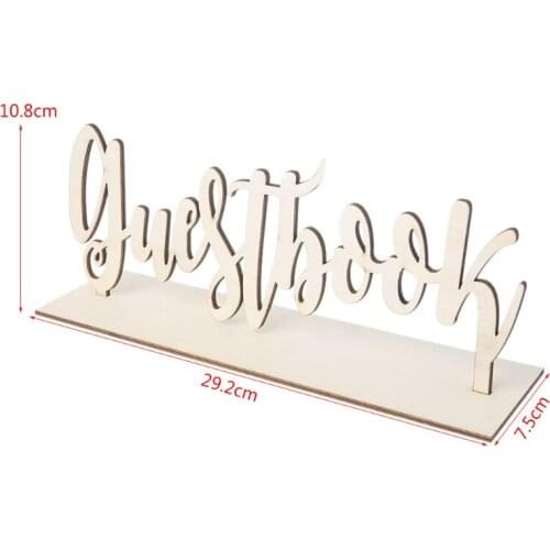 Cute Wooden Guestbook Sign Wedding Decor Freestanding Sign Decoration DIY Gift