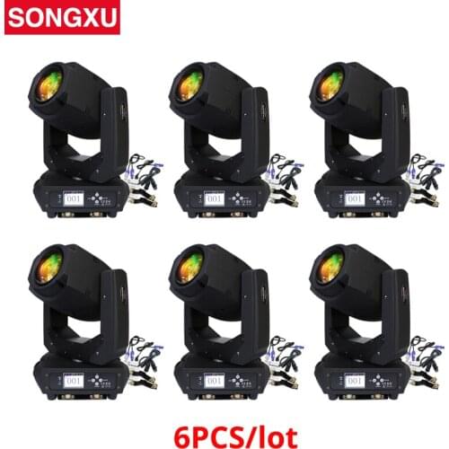 SONGXU 6pcs/lot 2018 Newest 200W LED Moving Head Beam Spot Light for Stage Theater Disco Nightclub Party/SX-MH200A