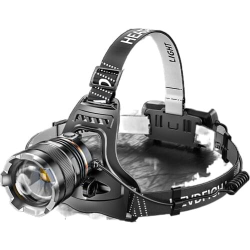 LED headlamp wave sensing head mounted warm light yellow white bright aluminum waterproof lamp P70