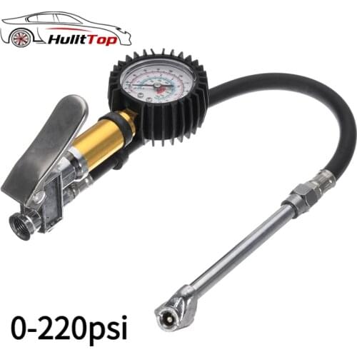 Tyre Air Inflator Dial Pressure Meter Gauge Air Line Tyre Pump Pressure Dual Air ChuckTester For Car Truck Cycles Dinghies