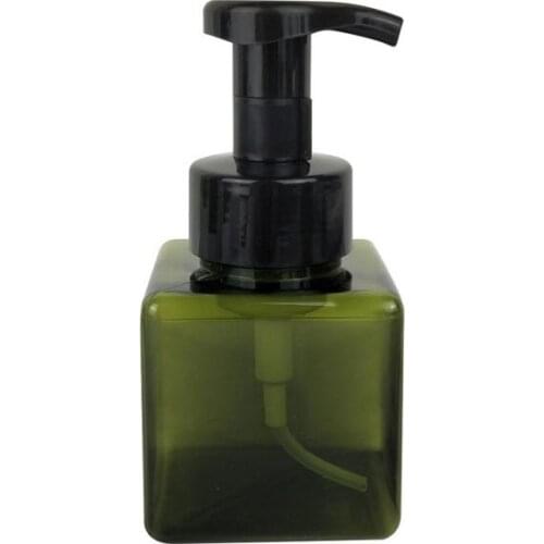 250ML Empty Refillable Square Plastic Foam Soap Mousse Pump Bottle Cosmetic Container Points Bottling Shampoo Lotion Shower Gel