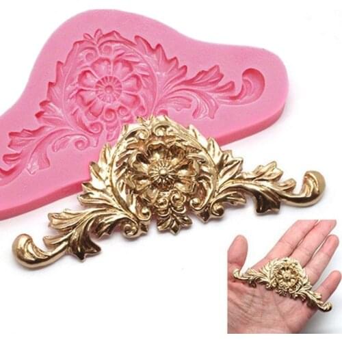 3D Baroque Crown DIY Sugarcraft Fondant Chocolate Silicone Cake Mold Decorating Tools Kitchen Baking Pastry Decor K456