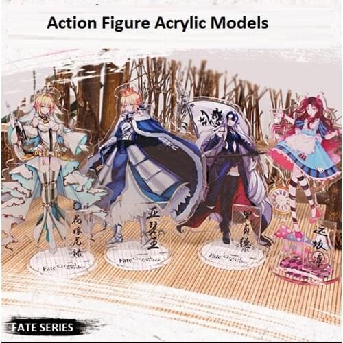 [MYKPOP]Fate / Stay Night Action Figure Amine Acrylic Figure Model Nero Saber Gilgamesh Rin Lily Fans Collection SC20060711