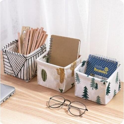 Cotton Desktop Drawer Rangement Stationery Toy Storage Box 3 PCS/Lot Dressing Table Makeup Organizer