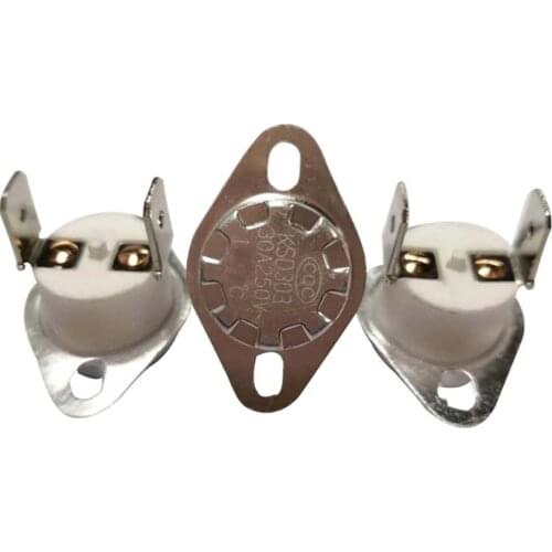 Nornal Open Closed Ceramics 30A Reset Thermostat Switch 40 45 50 60 70 80 90 100 110 120 130 140 150℃ Temperature Sensor Switch