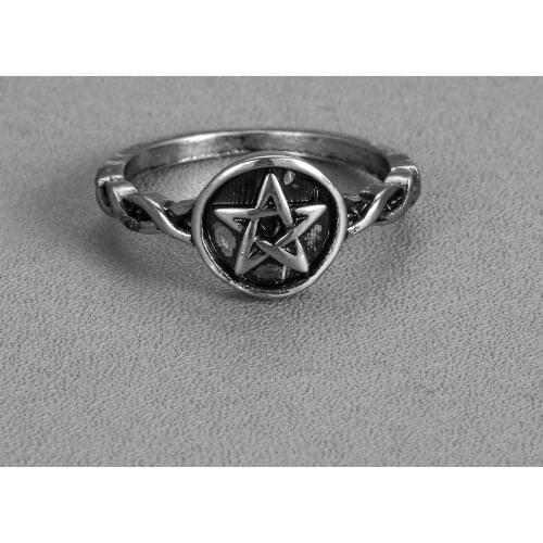 Todorova Retro Celtics Pentagram Star Pagan Rings Mens Women Fashion Biker Jewelry Gothic Punk Minimalist Signet Ring