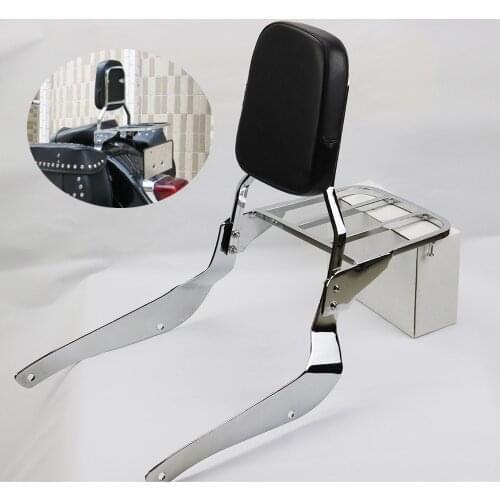 Motorcycle Rear Backrest Sissy Bar w/ Luggage Rack Pad Kit For Suzuki Boulevard C50 2005-2011 / Boulevard M50 2005-2008 2006 07