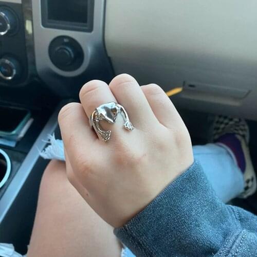 BeautifulFrog Animal Rings For Women Frog Toad Metal Wrap Ring Wedding Ring Gift