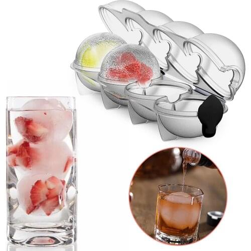 Round Silicone Ice Mold Jelly IceCube Maker Mold Big Ice Ball Maker Mould For Whiskey Drink Kitchen Tools Freezer Accessories
