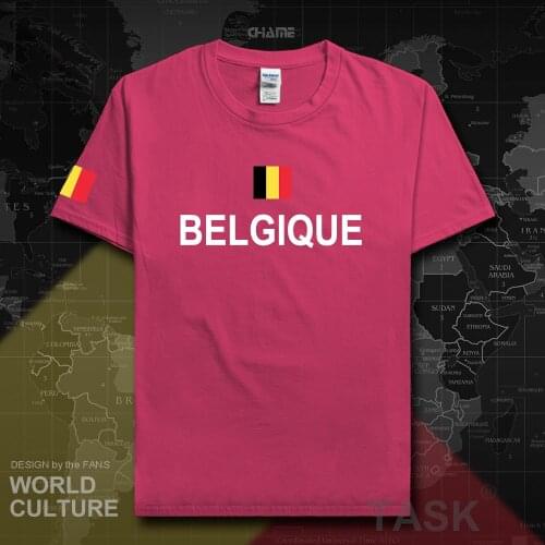 Belgium mens t shirt Belgian 2017 jersey nation team tees cotton t-shirt casual fitness sporting clothing flag country Belgique
