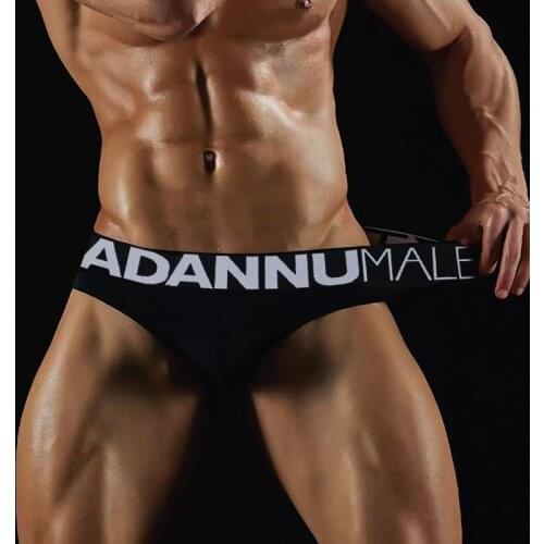 ADANNU Brand New Men Underwear Cotton Sexy Men Briefs Cuecas Gay Male Underpants Comfortable Sports Mens Panties U Convex AD7122
