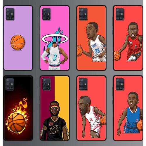Men Basketball Sports star Phone Case for Samsung Galaxy A51 A71 A21S A12 A11 A31 A52 A41 A32 5G A72 A02S Silicon Back Cover