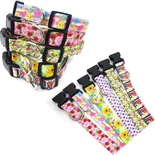 Personalized dog collar and leash Set Heat transfer printed pet walking Leash for Small Medium Large Dogs