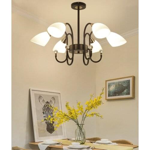 Postmodern chandelier dining room pendant lamps bedroom suspension lighting living LED room fixtures hotel glass hanging lights