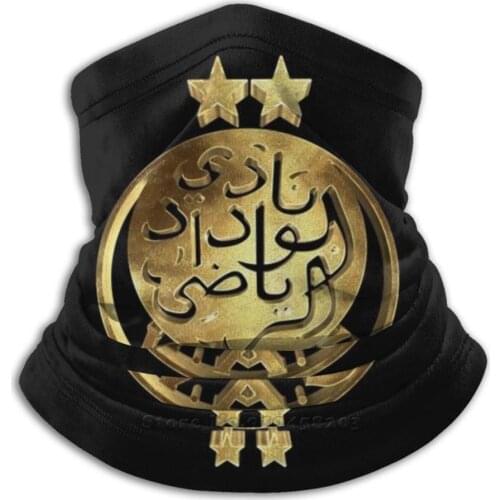 Golden Casablanca Football Casuals Wydad Ultras Hooligans Morocco Microfiber Neck Warmer Bandana Scarf Face Mask Ultras Morocco