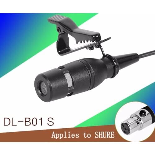 Pro Lavalier Lapel Tie Clip Cardioid Condenser Microphone For Shure Wireless Body-Pack Transmitter mini 4pin XLR TA4F