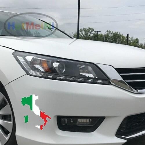 12*7.6cm Stickers Italy National flag Silhouette Flag Bumper Vinyl Decal Map Flag Window Motorcycles Decor