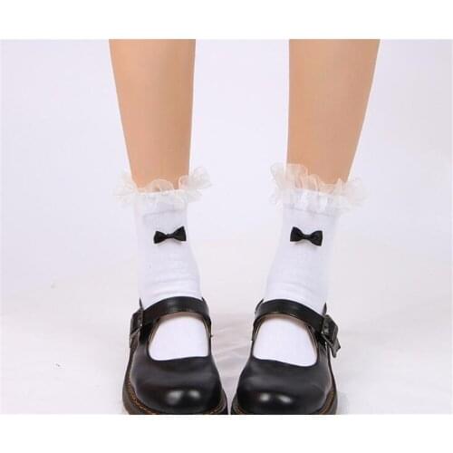 Sexy Lace Socks Women Socks Lace Ruffle Soft Pleats Short Ankle Socks B742