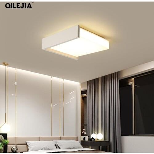 Modern bedroom ceiling lamp room master bedroom guest room lamp Nordic creative square LED geometric design ceiling lamp