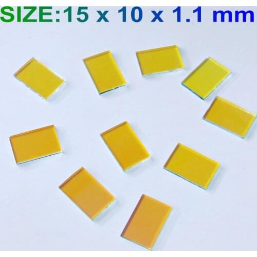 Pack of 10) RGB High Reflective Laser Dichroic Mirror/Pass Red, Green and Reflect Blue 15x10x1.1mm