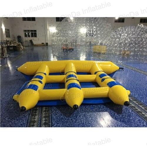 Exciting water games inflatable flying banana boat of water sports equipment inflatable flying fish banana boat for adult