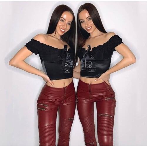 Melody Leather Leggings for Women Clothing Fitness Sports Woman Pants High Waist Latex Gym Jeggings Pencil Pants with Zippers