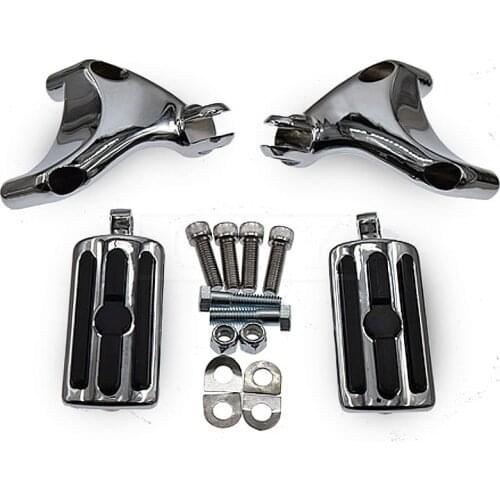 1 Pair Motorcycle Rear Passenger Foot Peg Foot Rests With Mount Kits For Harley Sportster XL883 XL1200 XL 883 1200 2004 - 2013