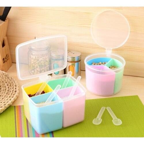 1PC Hot Sale Kitchen Tools Storage Bottles Plastic Spice storage Box Seasoning Cans jar Pepper spices Box LF 095