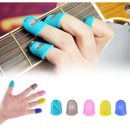 1pc Guitar Bass Finger Picks Protector Plectrum Bands Color Thumb Gadgets Finger Protect
