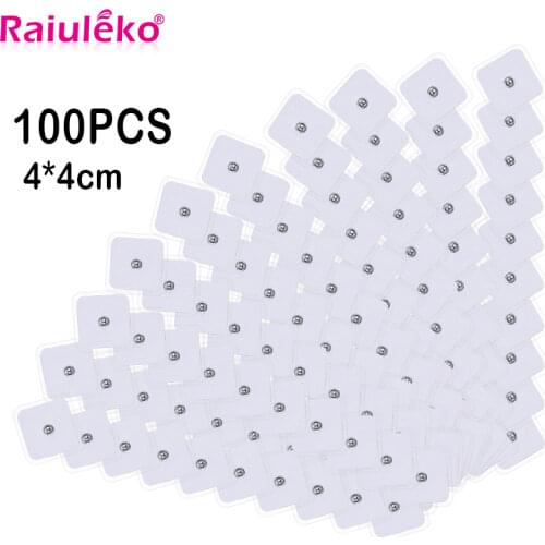100Pcs EMS Self Adhesive Gel Electrode Pads Tens Acupuncture Therapy Body Massager Physiotherapy Electrical Muscle Stimulator