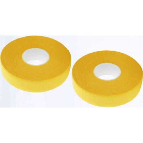 2 Pcs 20M Hockey Stick Tape Sticky Tape Anti-slip Sports Waterproof Tape Hockey Stick Wrapper for Practice Sports Use (Yellow)