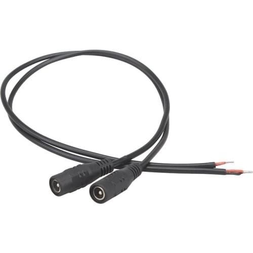 2PCS/LOT Power cable Cord cable DC Power Jack Splitter Adapter Connector Cable 1 DC Female plug